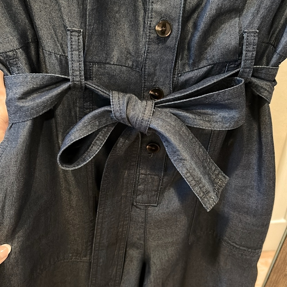 Ann Taylor Blue Jumpsuit with Wrap Top and Wide Legs-brand new with tags !💕 - Picture 7 of 12